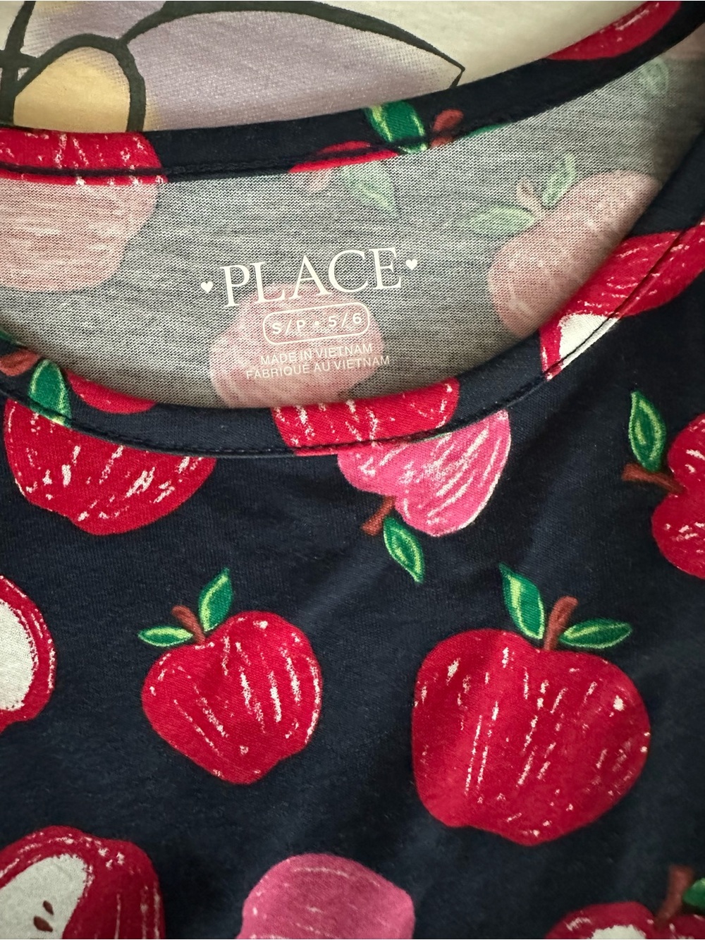 Girls Apple Design Dress - Picture 4 of 5